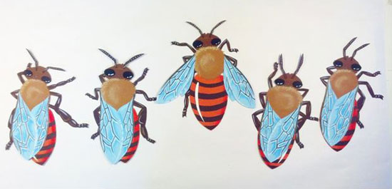 Completed Bee layout